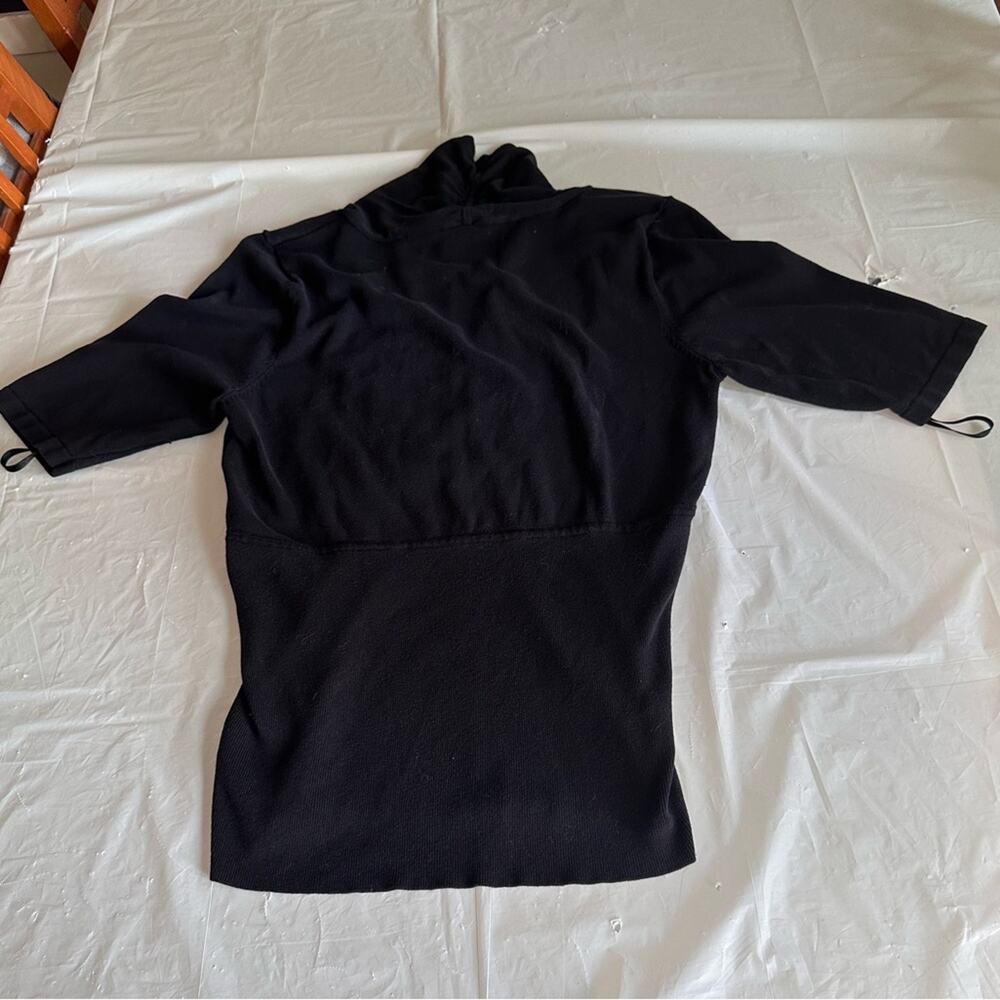White House Black Market Black Blouse M - Picture 2 of 4